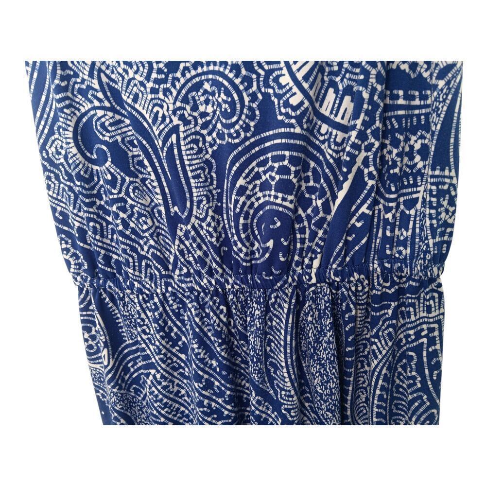 Tori Richard Honolulu Blue White Paisley Midi XS Adjustable Straps USA Made - Picture 6 of 13